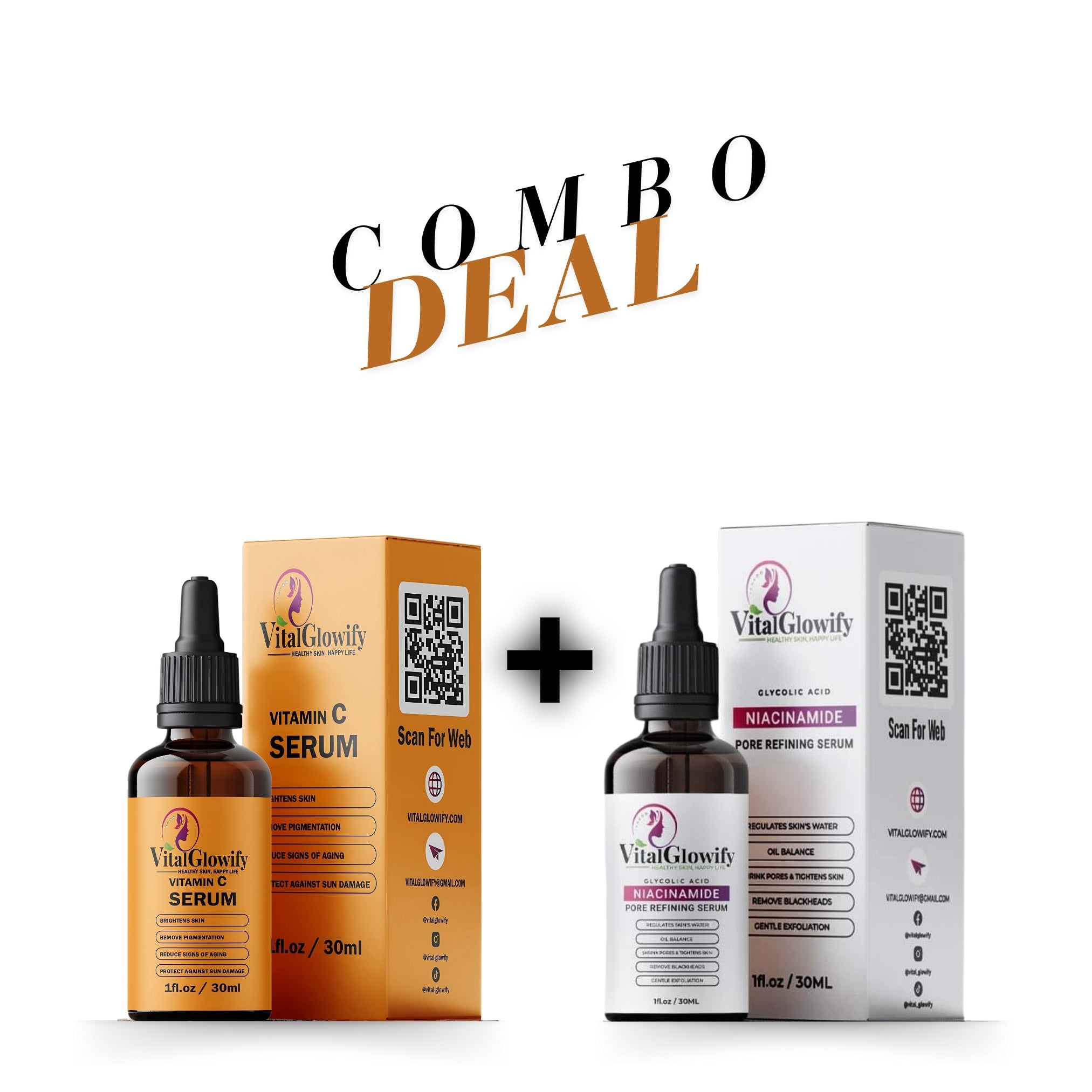 Combo Deal of Vitamin C & Niacinamide Serums