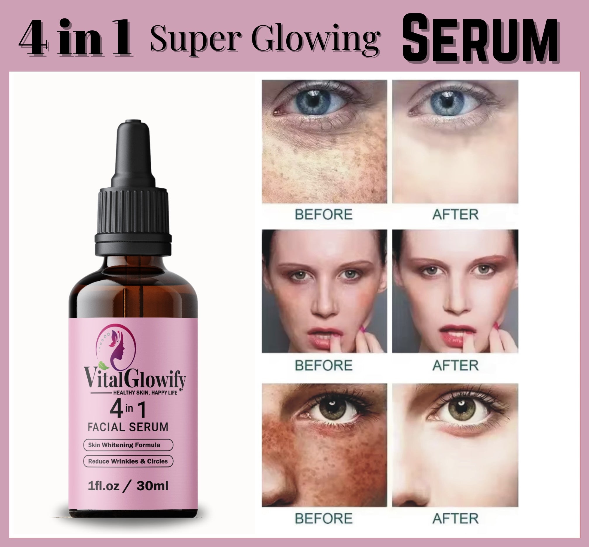 4 in 1 Super Skin Glowing Serum-30ML